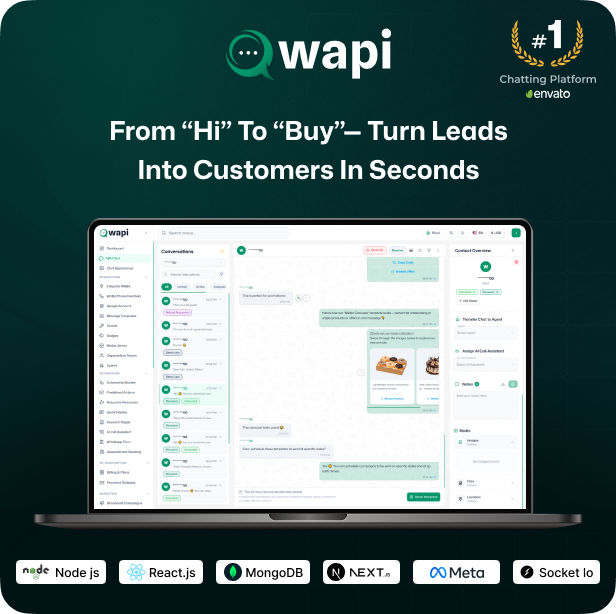 Wapi WhatsApp CRM SaaS with chatbot flow builder and API automation