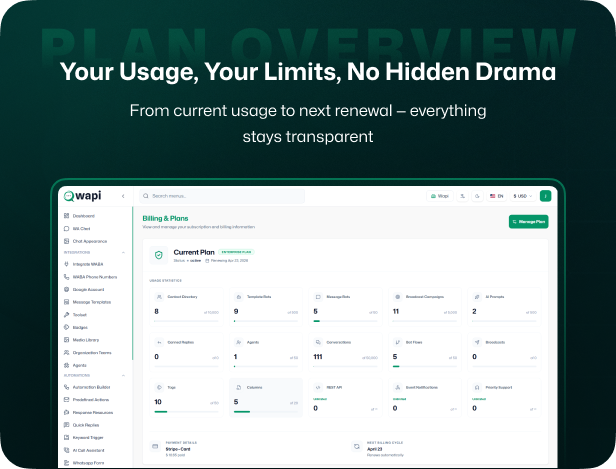 Wapi WhatsApp CRM SaaS with chatbot flow builder and API automation