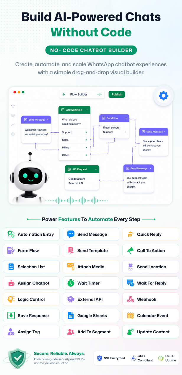Wapi WhatsApp CRM SaaS with chatbot flow builder and API automation