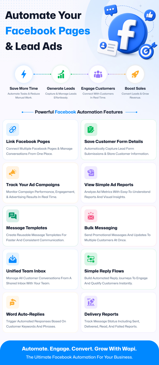 Wapi WhatsApp CRM SaaS with chatbot flow builder and API automation