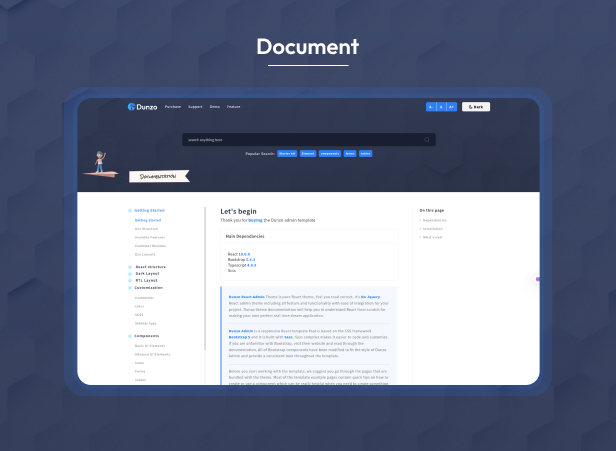 Dunzo Admin Dashboard theme