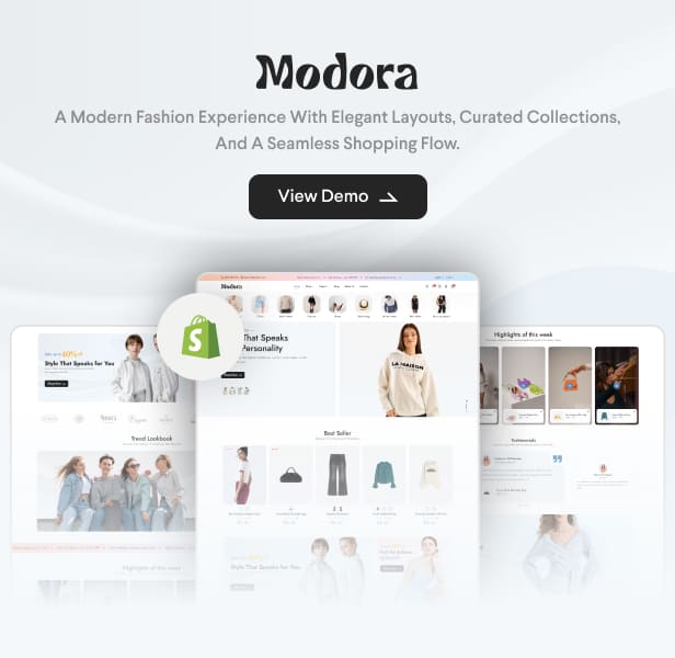 Modora &ndash; Multipurpose Shopify Theme. Fast, Clean, and Flexible. OS 2.0
