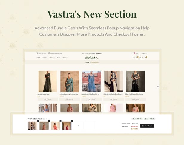 Vastra Shopify Theme &ndash; Premium Saree, Ethnic Wear & Traditional Fashion Shopify Theme for Modern Brands