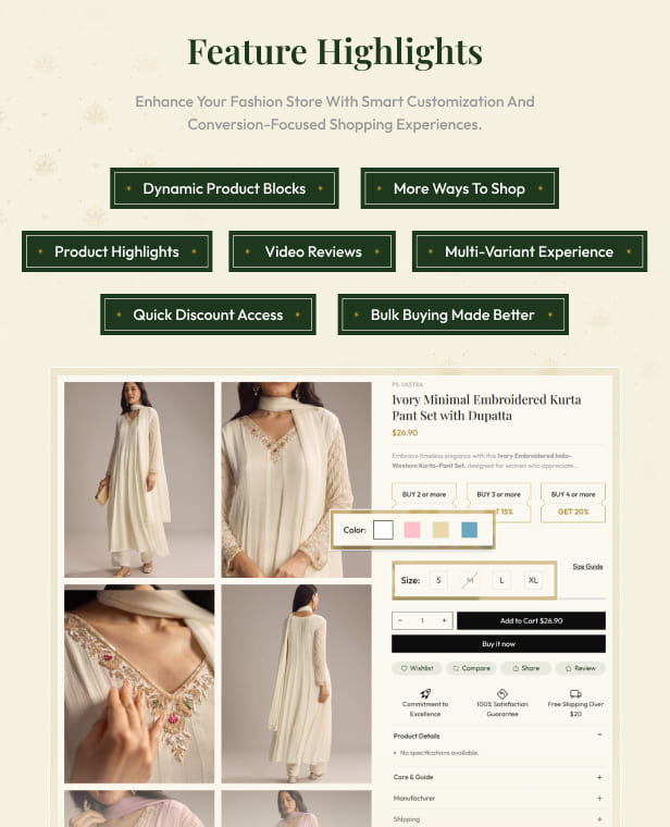Vastra Shopify Theme &ndash; Premium Saree, Ethnic Wear & Traditional Fashion Shopify Theme for Modern Brands