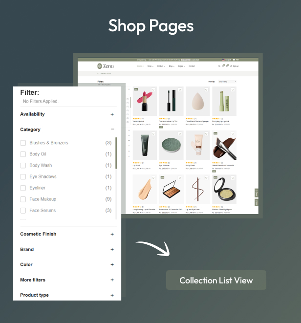 Zena - Beauty & Cosmetics Shopify 2.0 Theme