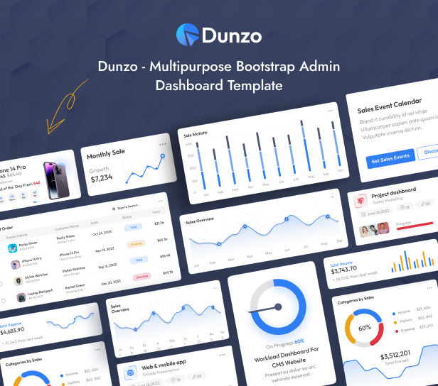 Dunzo Admin Dashboard theme