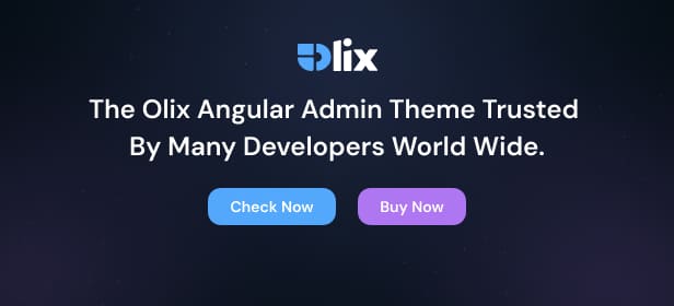 Olix – Angular 21 Admin Dashboard Template