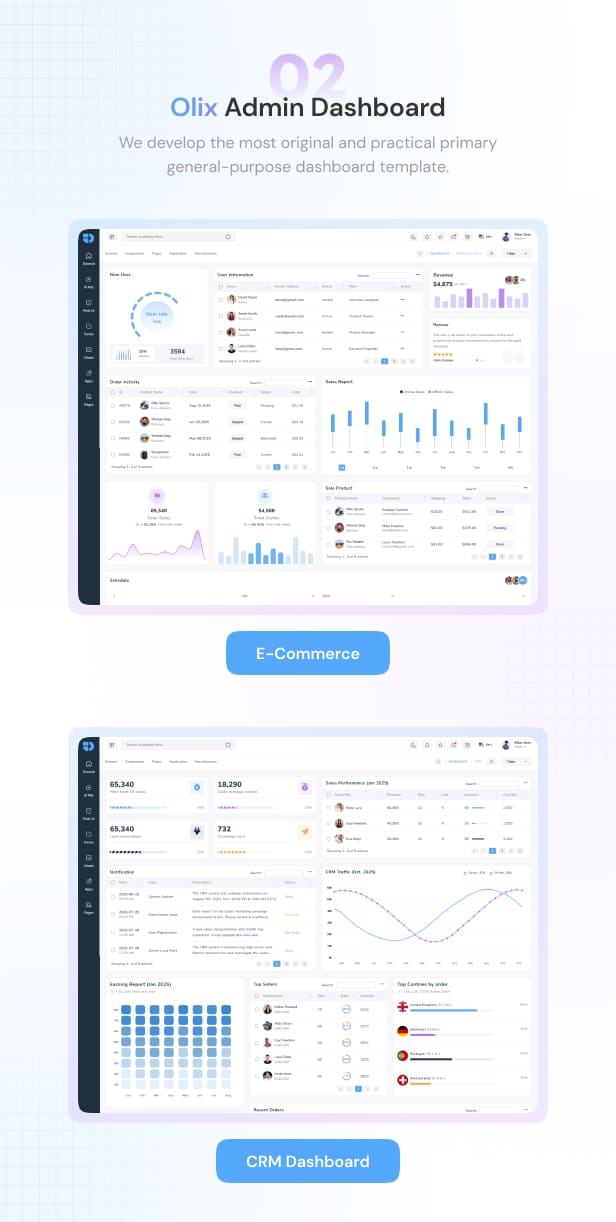 Olix – Angular 21 Admin Dashboard Template