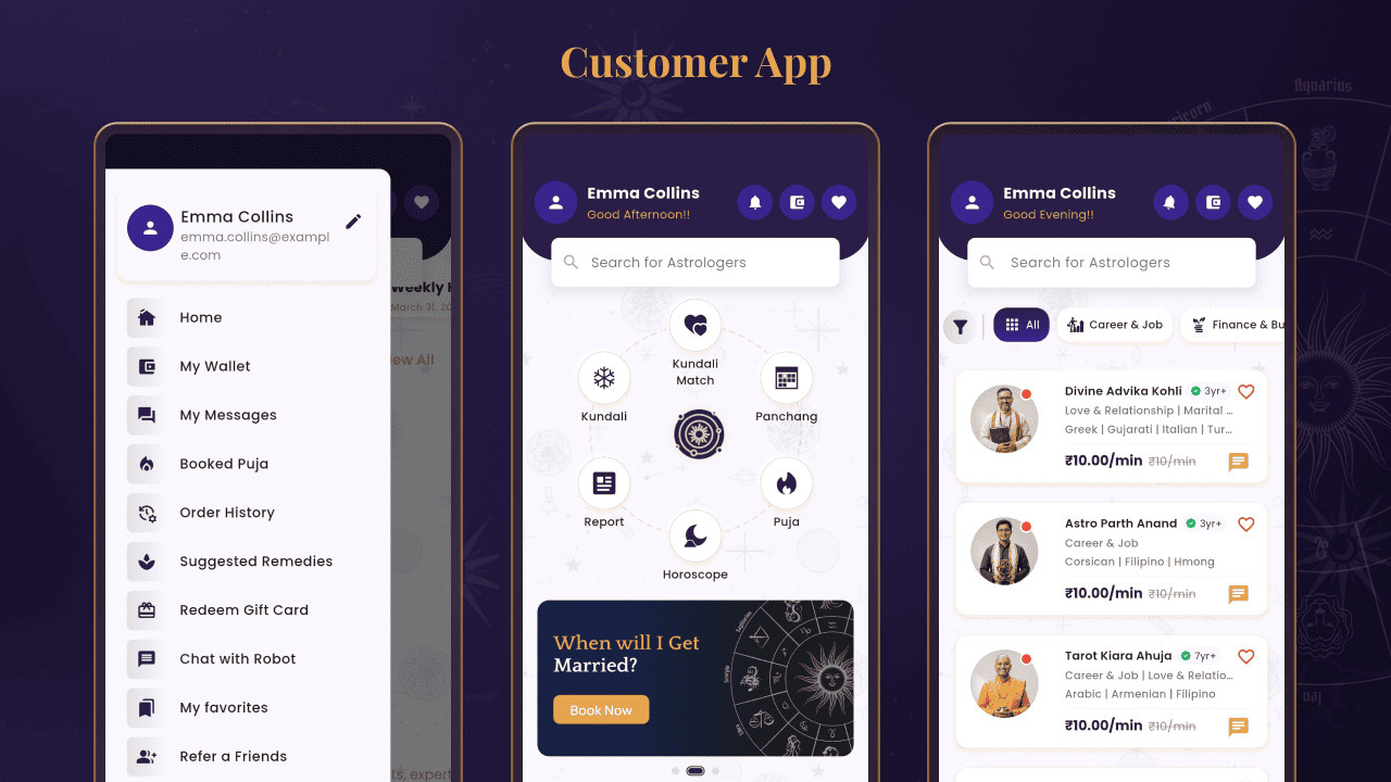 AstroGuru &ndash; Astrology Consultation App, Live Astrologer Chat, Voice Call, Video Call, Horoscope, Kundli Matching, Tarot Reading, Numerology, Astrology Marketplace SaaS