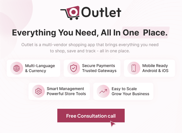 Outlet Multi-Vendor eCommerce App