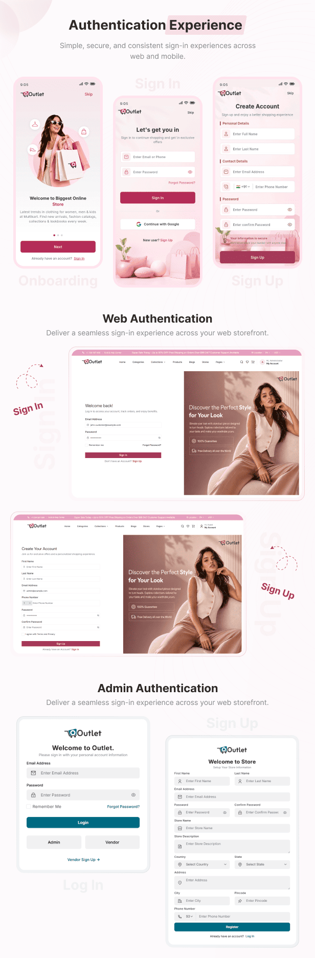 Outlet Multi-Vendor eCommerce App