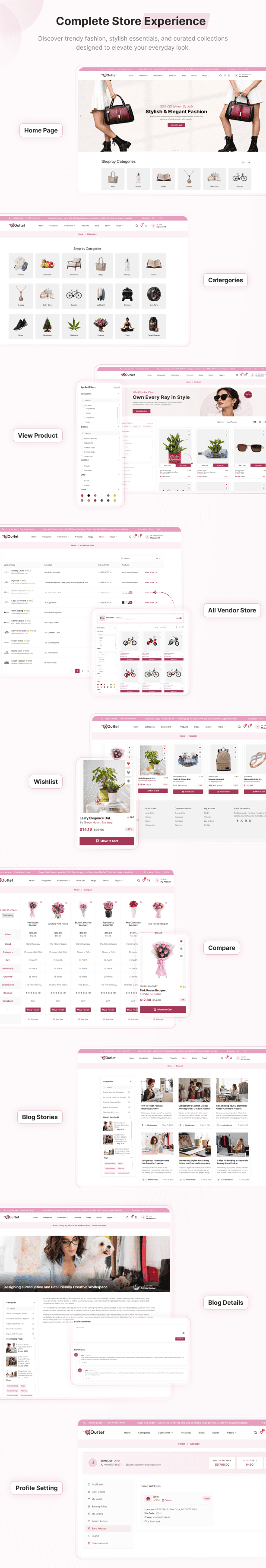 Outlet Multi-Vendor eCommerce App