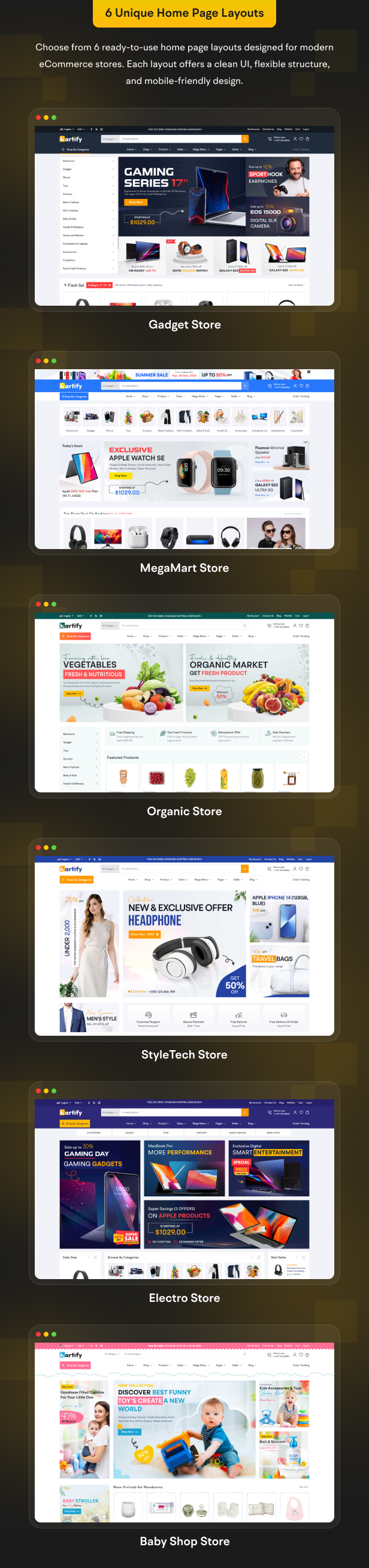 Kartify - Multipurpose eCommerce HTML Template