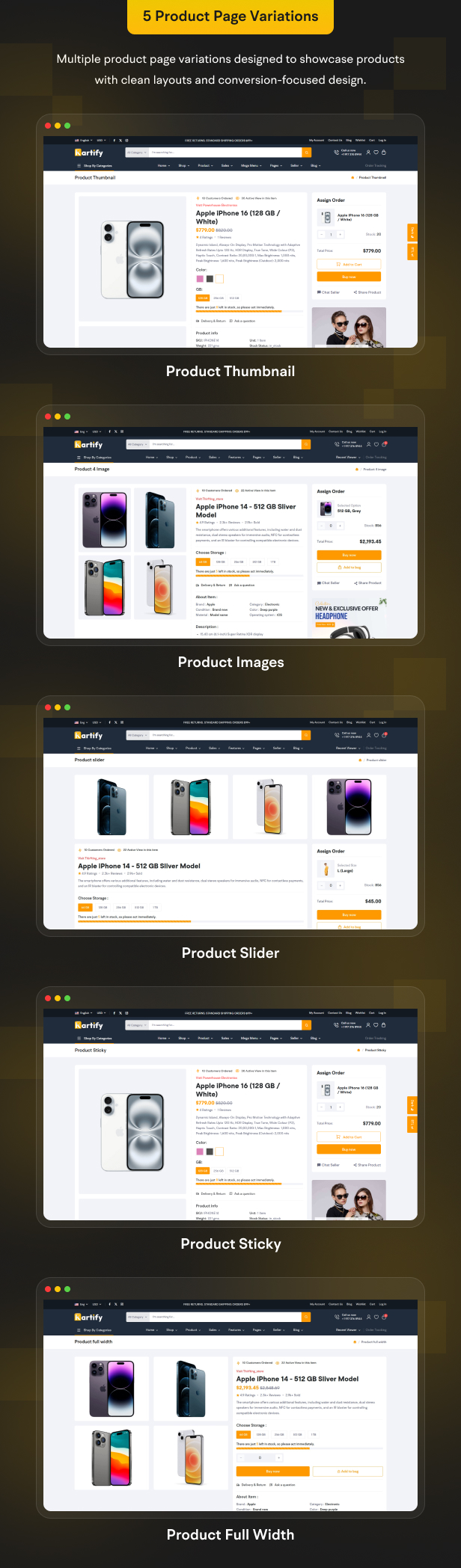 Kartify - Multipurpose eCommerce HTML Template