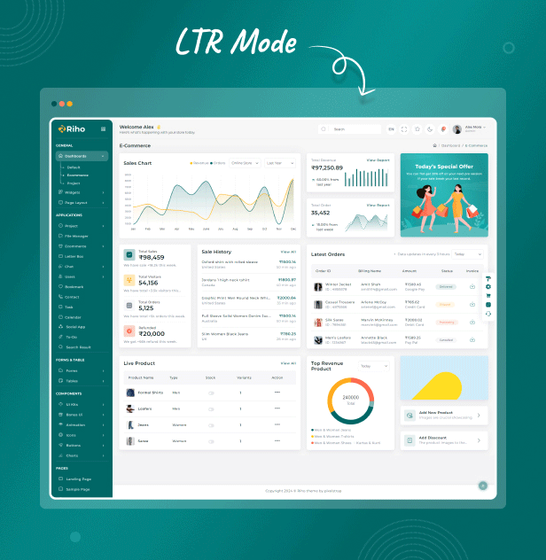 Riho – React Nextjs Admin & Dashboard Template