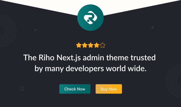 Riho – React Nextjs Admin & Dashboard Template