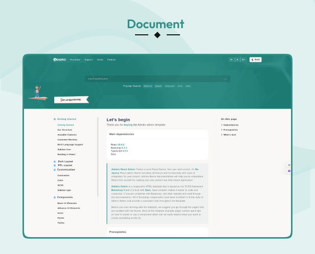 Admiro - React JS Admin Dashboard Template