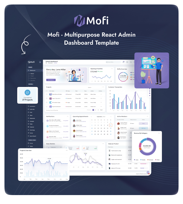 Mofi - React JS Admin Dashboard Template