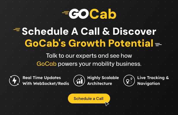 GoCab - Grab | Uber Clone | Taxi Booking | Cab Rental | Bidding | Parcel