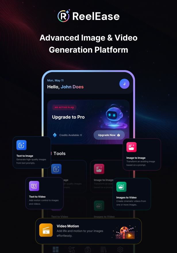 Reelease AI social media automation and content generation SaaS platform