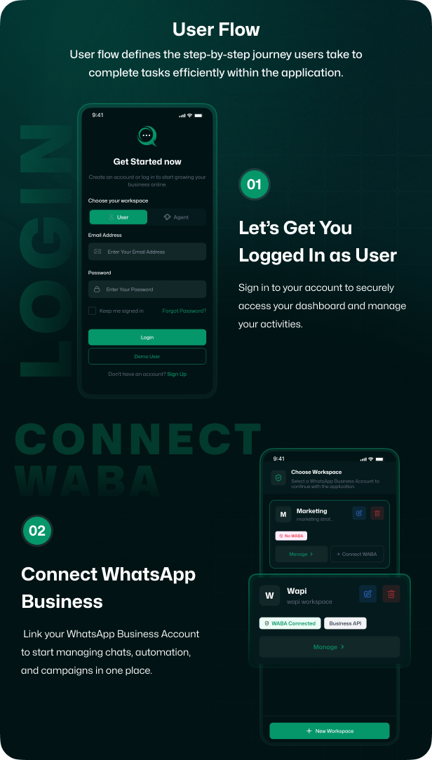 Wapi WhatsApp CRM Mobile App | React Native CLI Android iOS | Team Inbox, Campaign, Automation