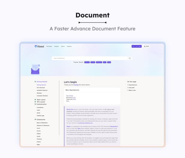 Hanoi - Vue Js Admin Template