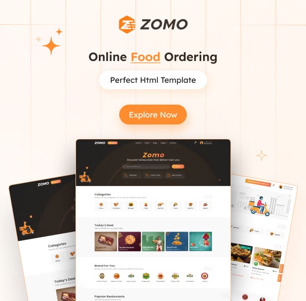 Zomo &ndash; Online Food Delivery Html Template